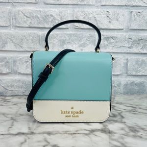 Kate Spade Colorblock Staci Square Crossbody Handbag In Poolside